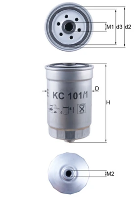 Kütusefilter MAHLE KC 101/1