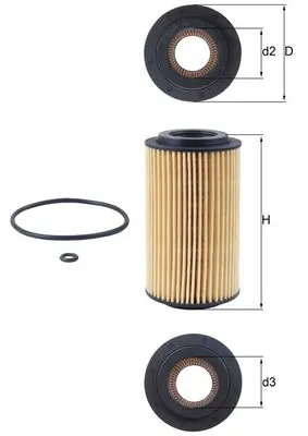 Õlifilter MAHLE OX 153D1