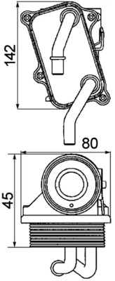 Õliradiaator, mootoriõli MAHLE CLC 24 000P