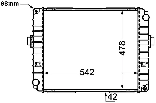 Radiaator, mootorijahutus MAHLE CR 757 000P