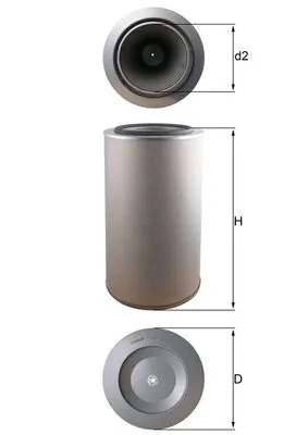 Õhufilter MAHLE LX 1255
