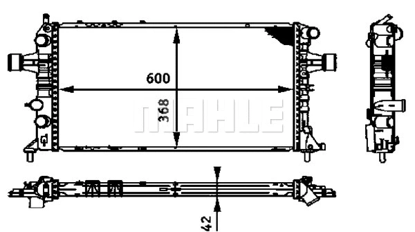 Radiaator, mootorijahutus BEHR *** PREMIUM LINE *** MAHLE CR 321 000P