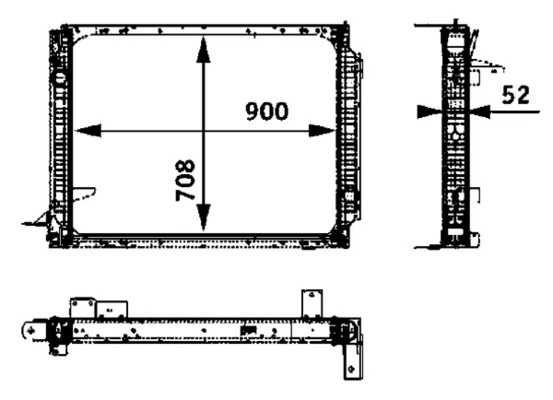 Radiaator, mootorijahutus MAHLE CR 732 000P