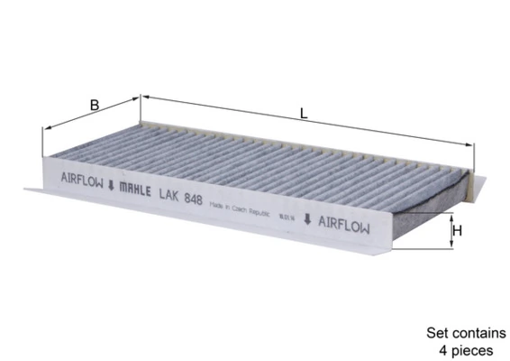 Filter, salongiõhk MAHLE LAK 848/S