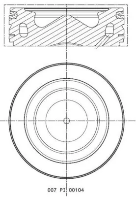 Kolvid MAHLE 007 PI 00104 000