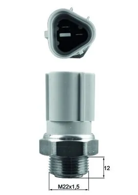 Temperatuurilülitus, radiaatorivent. MAHLE TSW 57
