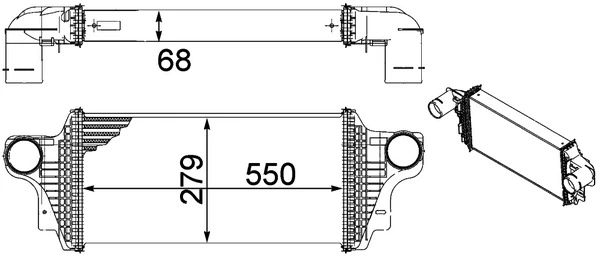 Kompressoriõhu radiaator MAHLE CI 239 000P