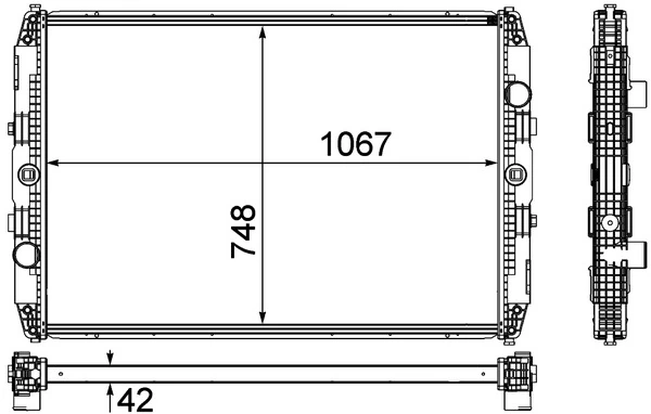 Radiaator, mootorijahutus MAHLE CR 1151 000P