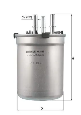 Kütusefilter MAHLE KL 838
