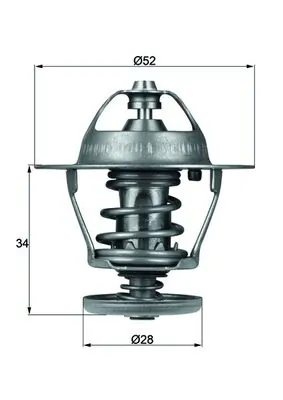 Termostaat, Jahutusvedelik MAHLE TX 68 88D