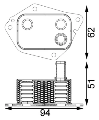 Õliradiaator, mootoriõli MAHLE CLC 199 000S