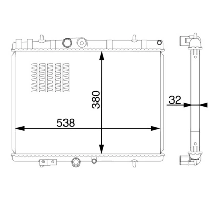 Radiaator, mootorijahutus MAHLE CR 1600 000S