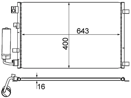Kondensaator, kliimaseade MAHLE AC 604 001S
