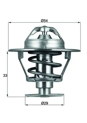 Termostaat, Jahutusvedelik MAHLE TX 86 76D
