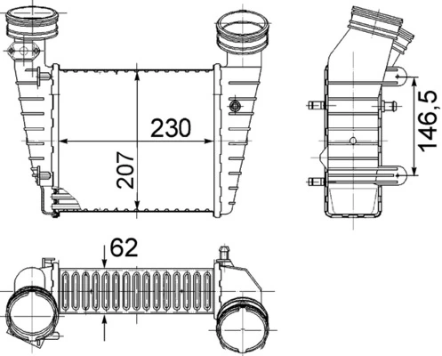 Kompressoriõhu radiaator MAHLE CI 346 000S