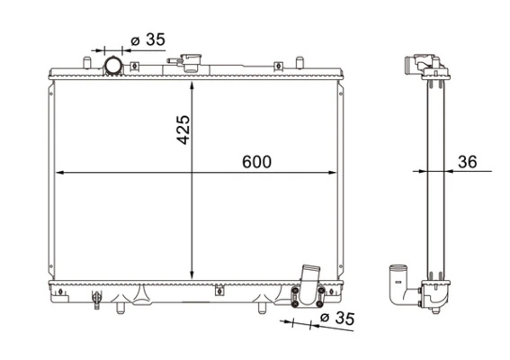 Radiaator, mootorijahutus MAHLE CR 1608 000S