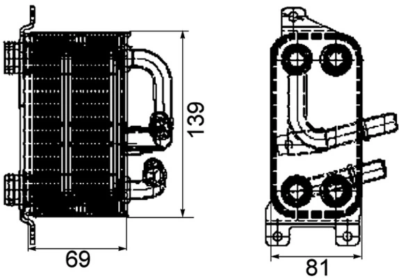 Õliradiaator, automaatkast MAHLE CLC 66 000P