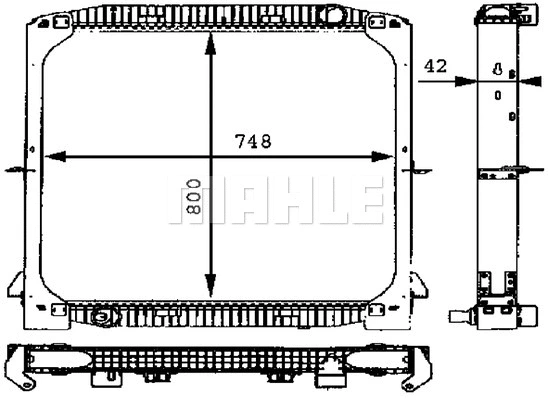 Radiaator, mootorijahutus BEHR *** PREMIUM LINE *** MAHLE CR 691 000P