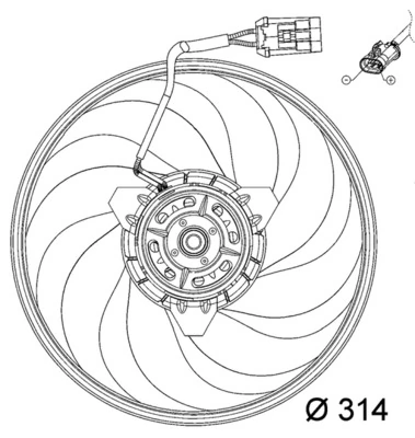 Ventilaator, mootorijahutus MAHLE CFF 118 000P