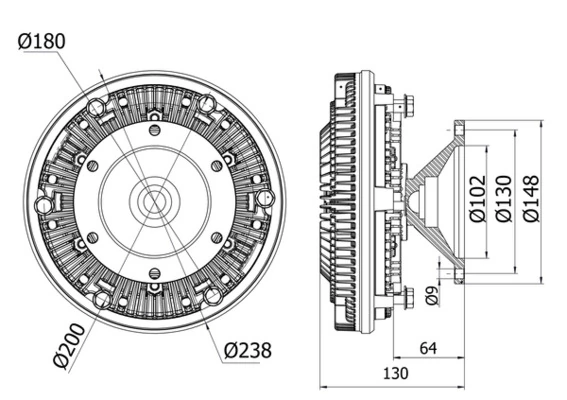 Sidur, radiaatoriventilaator MAHLE CFC 10 000S