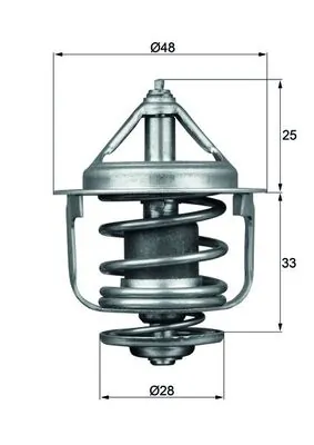 Termostaat, Jahutusvedelik MAHLE TX 87 77D