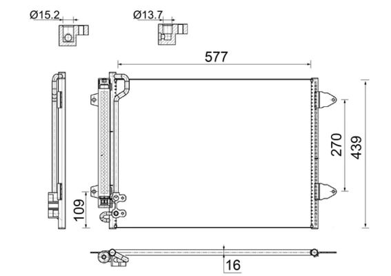 Kondensaator, kliimaseade MAHLE AC 666 000S