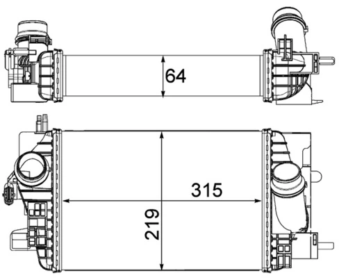 Kompressoriõhu radiaator MAHLE CI 235 000P