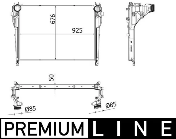 Kompressoriõhu radiaator MAHLE CI 537 000P