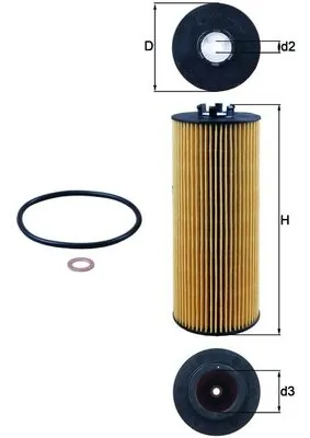 Õlifilter MAHLE OX 164D