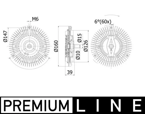 Sidur, radiaatoriventilaator MAHLE CFC 66 001P