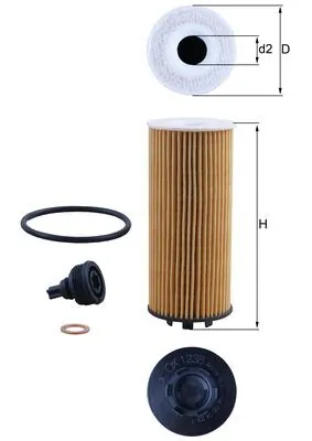 Õlifilter MAHLE OX 1238D