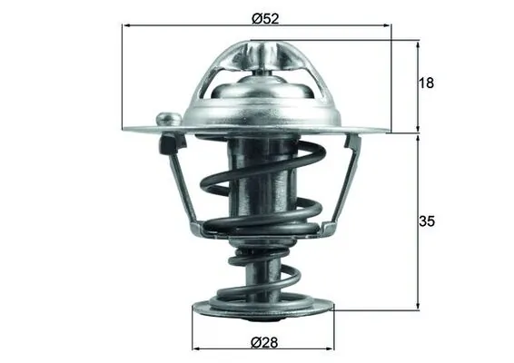 Termostaat, Jahutusvedelik MAHLE TX 184 78D