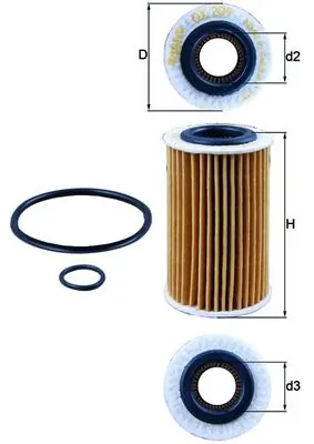 Õlifilter MAHLE OX 209D