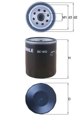 Õlifilter MAHLE OC 1053