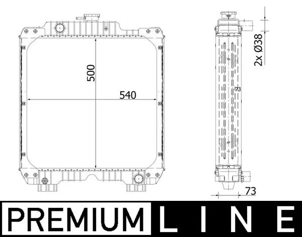 Radiaator, mootorijahutus MAHLE CR 2295 000P