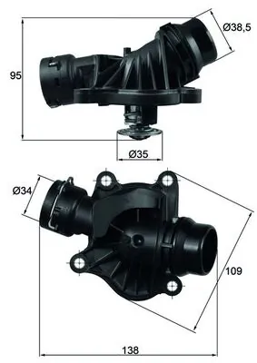 Termostaat, Jahutusvedelik MAHLE TI 234 88