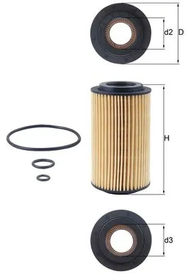 Õlifilter MAHLE OX 153D3