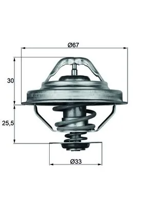 Termostaat, Jahutusvedelik MAHLE TX 28 92D