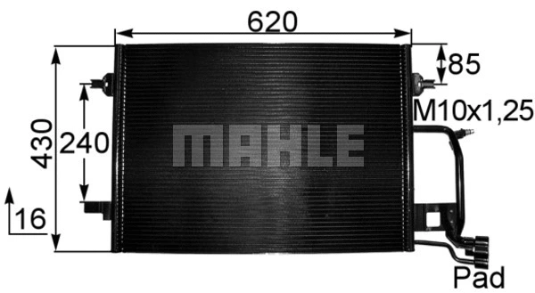 Kondensaator, kliimaseade BEHR MAHLE AC 241 000S