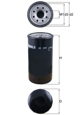 Õlifilter MAHLE OC 584