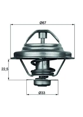 Termostaat, Jahutusvedelik MAHLE TX 24 87D