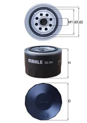 Õlifilter MAHLE OC 384