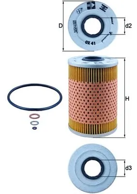 Õlifilter MAHLE OX 41D