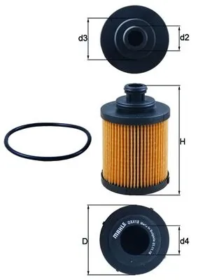 Õlifilter MAHLE OX 418D