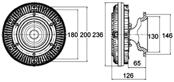 Sidur, radiaatoriventilaator MAHLE CFC 133 000P