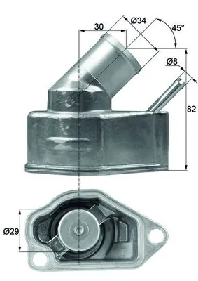Termostaat, Jahutusvedelik MAHLE TI 10 92