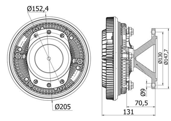 Sidur, radiaatoriventilaator MAHLE CFC 42 000S