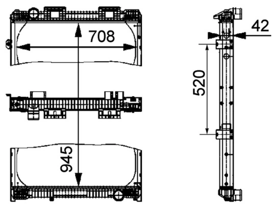 Radiaator, mootorijahutus MAHLE CR 707 000P