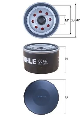 Õlifilter MAHLE OC 467