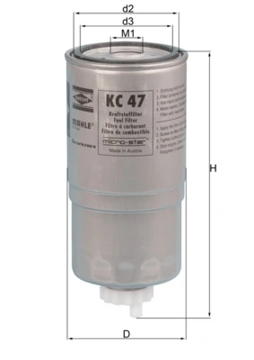 Kütusefilter MAHLE KC 47